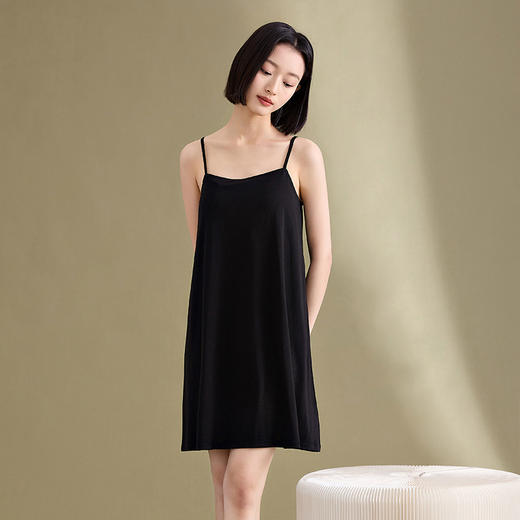 【会呼吸的胸垫！凉感吊带睡裙】24小时穿都不会闷，自带bre免穿文胸不尴尬，夏季带胸垫凉感睡衣家居服L 商品图7