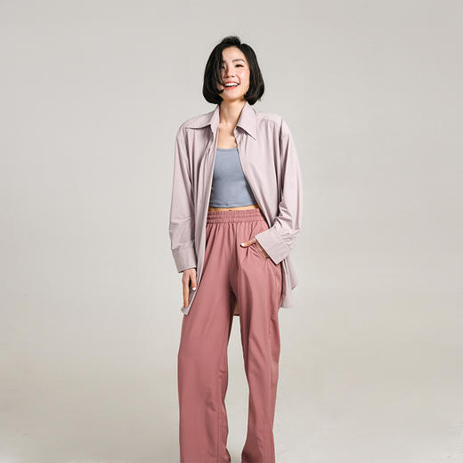 春夏秋薄款 UPF50+防晒阔腿裤 脚口开叉宽松直筒裤 遮肉显瘦显腿直 商品图4