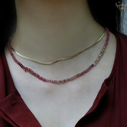 SpoiledBrat Jewelry18k渐变红蓝宝项链 商品图3