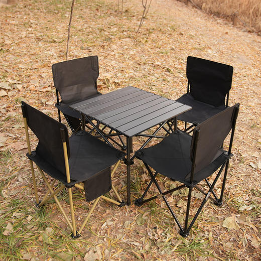 户外折叠桌椅套装野餐露营碳钢折叠桌户外多功能便携桌椅套装 商品图2