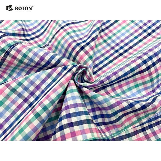 【第2件半价！尾货清仓不退换】波顿女士休闲短袖格仔衬衫LS736216 商品图5