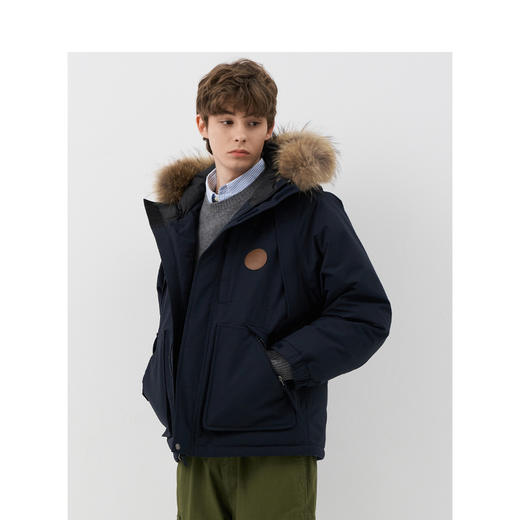 Teenie Weenie小熊男装卡通连帽羽绒服男冬季TNJD248C04H 商品图3