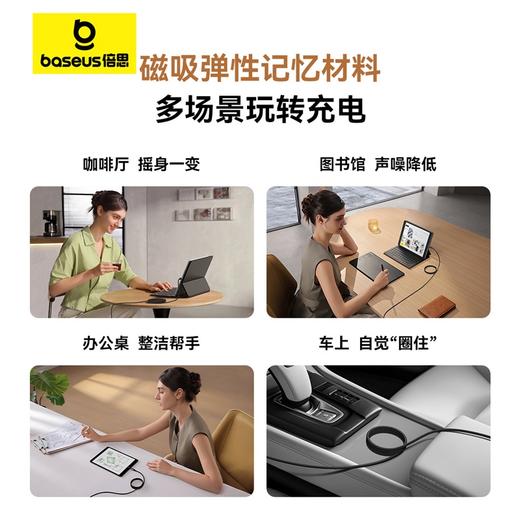 倍思 钨金系列 磁吸快充数据线 Type-C to iP 20W 商品图2