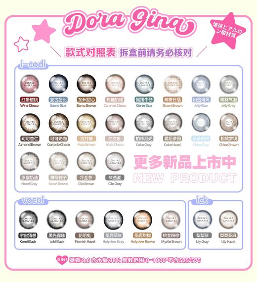 Doragina·年抛合集  138一副 238两副 278三副  夏日上新！夏日凉感新作「天气宝石」系列！韩产0-1000度<一副两片> 商品图6