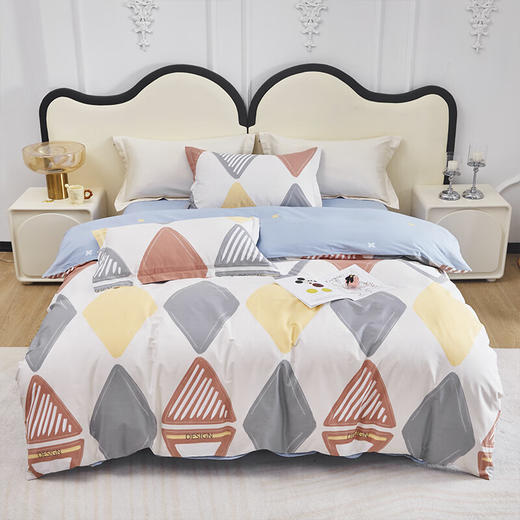 红蜻蜓亲肤棉床上四件套小清新床上田园风床单被套学生宿舍-美凌格 被套200*230cm 商品图0