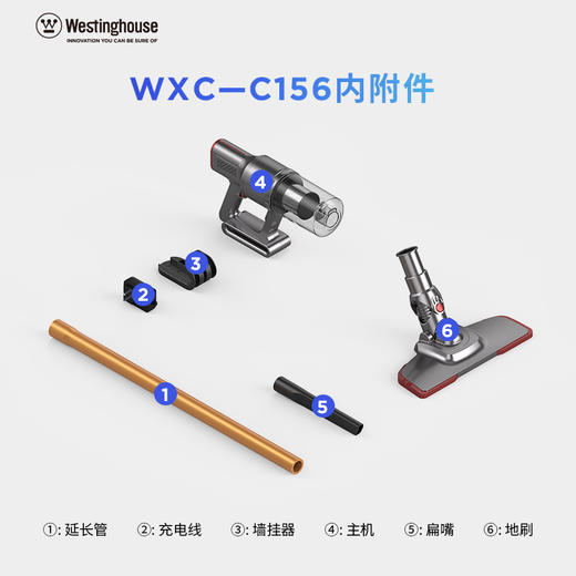 西屋 无线推杆吸尘器 WXC-C156 时尚简洁  三重过滤系统  两档调节 强劲大吸力 48小时发货 商品图2