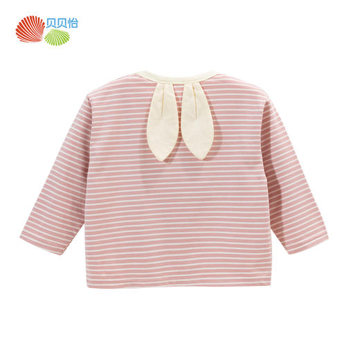 贝贝怡童装儿童长袖t恤女宝宝可爱洋气上衣2024秋季新款套头卫衣ZB3DS030 商品图3