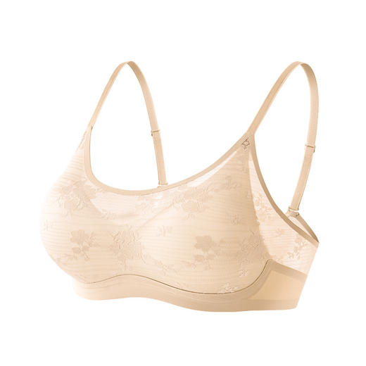 丁摩 真丝无痕贴合薄款内衣 蕾丝性感桑蚕丝无钢圈文胸S226 商品图4