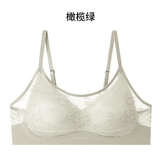 丁摩 真丝无痕贴合薄款内衣 蕾丝性感桑蚕丝无钢圈文胸S226 商品图7