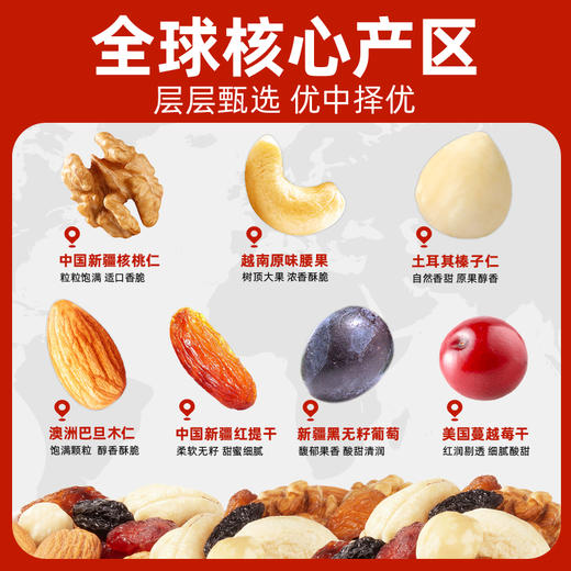 华味亨每日坚果礼盒750g京宝款坚果炒货腰果扁桃仁核桃仁休闲零食礼盒 商品图3