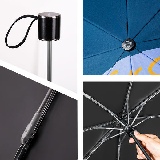 法国MC marieclaire遮阳伞防晒伞太阳伞女防紫外线黑胶伞晴雨两用 商品图5