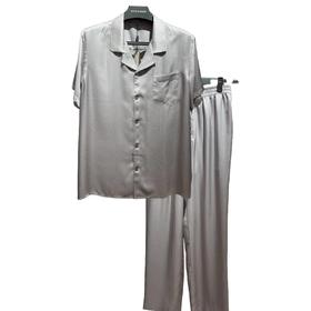 【100%桑蚕丝】SCHIESSER德国舒雅高端铂雅男士真丝睡衣短袖长裤套装95/16637H