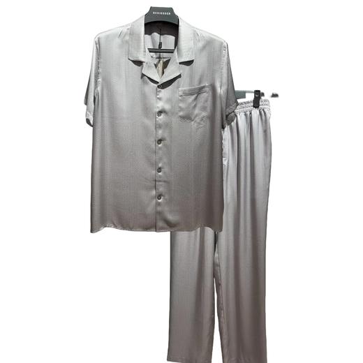 【100%桑蚕丝】SCHIESSER德国舒雅高端铂雅男士真丝睡衣短袖长裤套装95/16637H 商品图0