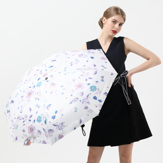 法国MC marieclaire遮阳伞防晒伞太阳伞女防紫外线晴雨两用黑胶伞 商品图5