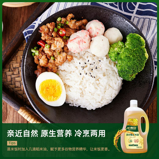 长寿花高谷维稻米油1.8L食用油小瓶装米糠油健康食用油清香植物油 商品图3