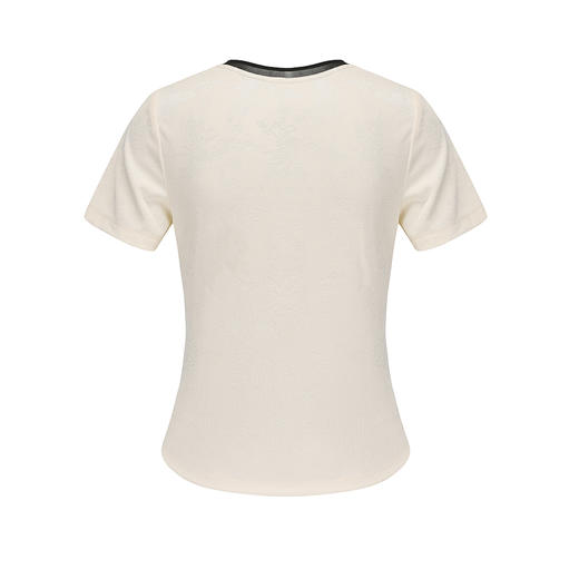 司歌修身圆领国风上衣刺绣T恤T891495X 商品图3