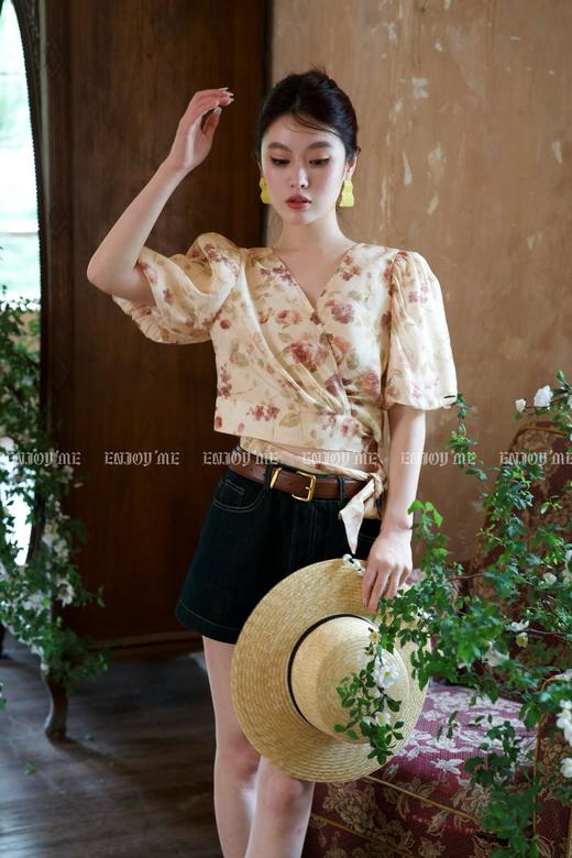 【门店同款】ENJOY夏季“野蛮”生长玫瑰系带上衣 158542889 商品图6