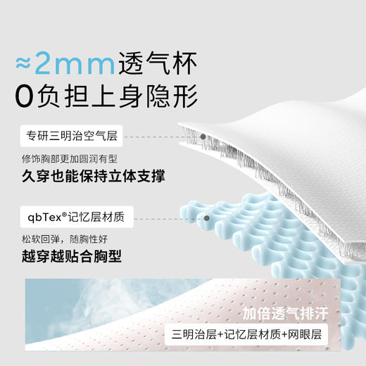 奶糖派大胸光面无痕全罩杯文胸隐形杯轻盈透气大胸显小内衣女胸罩 商品图2