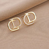 雀说 CD字母耳钉女设计感新款潮耳环高级轻奢银针耳饰4ZF-70802 商品缩略图0