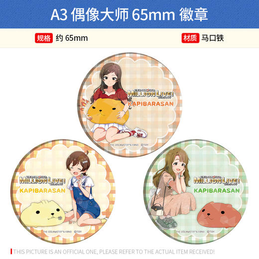 日本正版 A3 偶像大师水豚君 徽章 立牌 周边谷子 商品图0