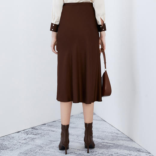 EITIE爱特爱秋季新款高腰时尚通勤显瘦a字半身裙7506206 商品图4