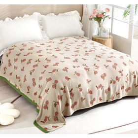 心源源冷感毯毛巾被玫瑰花开	150*200