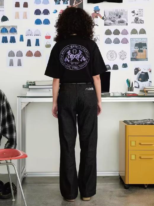 SUPERTOFU(SPTF)/RC-SS24-P006/隐藏手插袋 水手甲板裤 微喇叭 黑色牛仔裤 商品图1