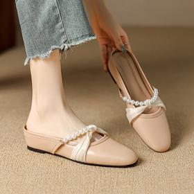 【预售5天】时尚高级感ins潮网红包头，半拖鞋配裙子法式凉拖鞋Anan&7167