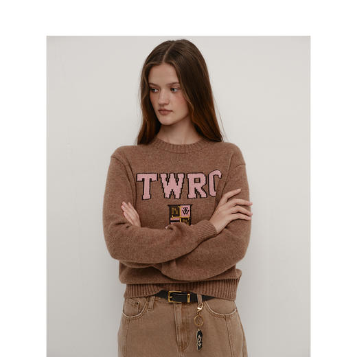 Teenie Weenie小熊卡通字母毛衣女秋季毛衫TTKW247813N 商品图3