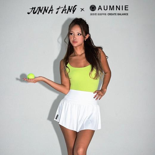 AUMNIE澳弥尼翻腰轻盈芭蕾裙超短百褶裙健身瑜伽半身裙高腰运动裙 商品图3