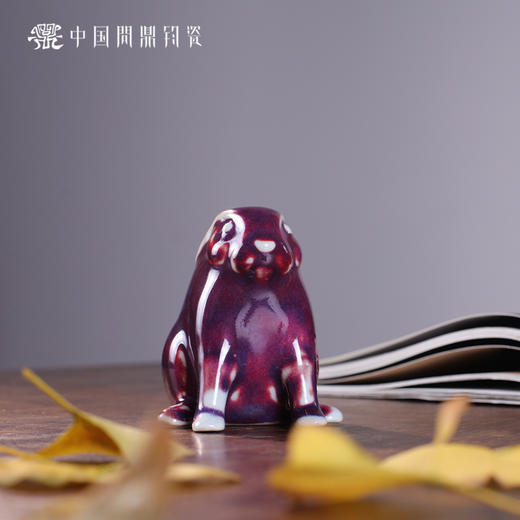 问鼎钧瓷唐白兔茶宠摆件(缺货) 商品图0