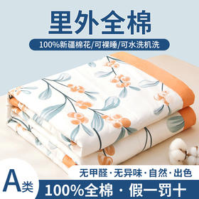 三泰龙 全棉夏凉被A类纯棉喷气新疆棉空调被单人可水洗夏凉被018