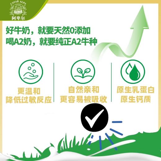 阿卑尔全脂纯牛奶4.0蛋白/A2-β酪蛋白200ml 优质原生乳蛋白更加纯粹 023611/023610 商品图3
