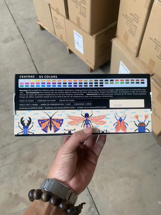 两盒装！亚M逊出口元单 68色无毒可擦绘画涂鸦填色蜡笔 PJ908 商品图7