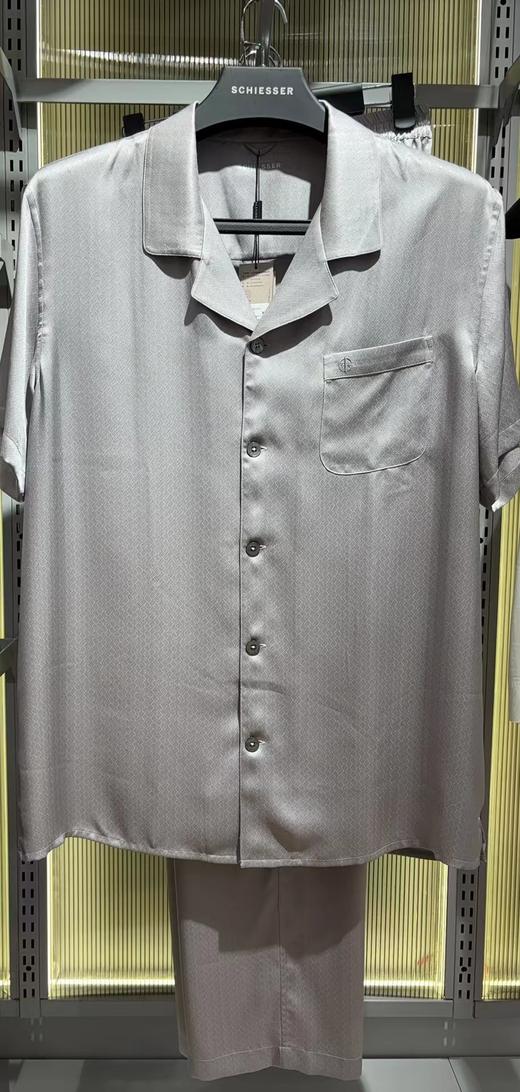 【100%桑蚕丝】SCHIESSER德国舒雅高端铂雅男士真丝睡衣短袖长裤套装95/16637H 商品图1