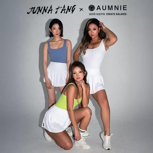 AUMNIE澳弥尼翻腰轻盈芭蕾裙超短百褶裙健身瑜伽半身裙高腰运动裙 商品图1