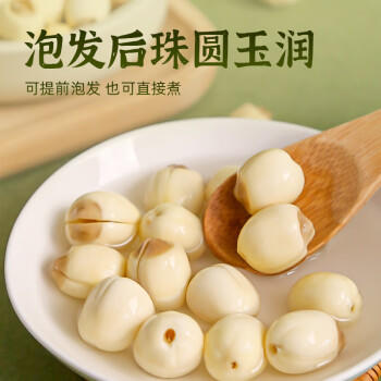素养生活 有机建宁莲子100g 正宗建宁白莲 去芯莲子白莲子 羹久煮不散 商品图3