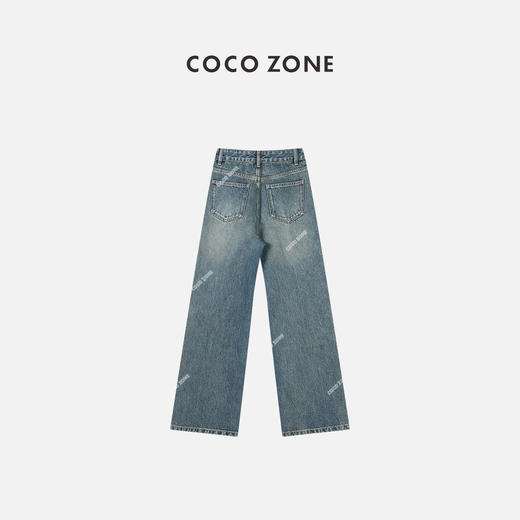 COCO ZONE“高绿牛”100%棉复古美式牛仔裤直筒裤23C19689 商品图1