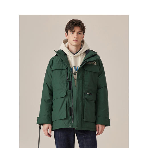 Teenie Weenie小熊男装字母连帽羽绒服男冬季TNJD24DC20D 商品图4