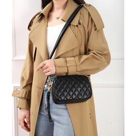 雀说 夏季女包包真皮菱格斜跨包百搭多隔层头层牛皮手拿包 4ZF-9952