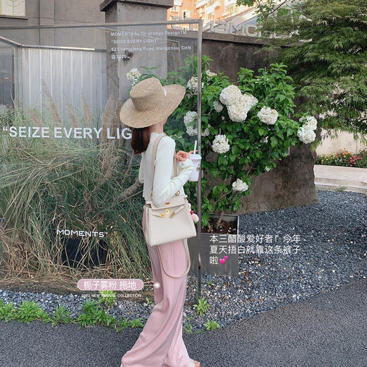 金蘑菇菇【三醋酸滑滑裤】72%绿纤哑光八分+珠光及地裤宽松拖地裤 商品图3