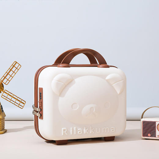 【日常轻装旅行！手提化妆箱】行李箱14寸化妆箱伴手礼旅行箱小熊迷你箱手提包礼盒，小巧靓丽，化妆品轻松收纳。ry 商品图1