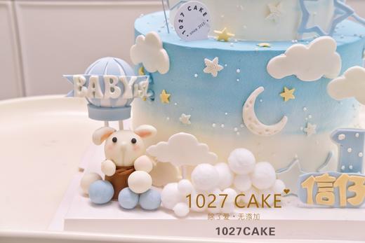 1027CAKE | 双层 兔兔周岁 手工翻糖装饰（需要提前2-3天预订） 商品图3