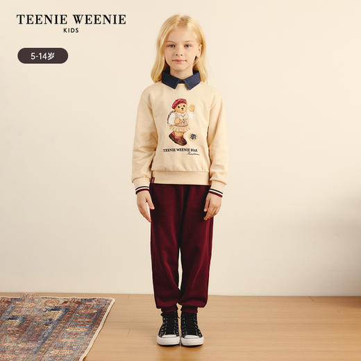 TeenieWeenie Kids小熊童装秋季童印花学院风百搭卫衣TKMW243854K 商品图0