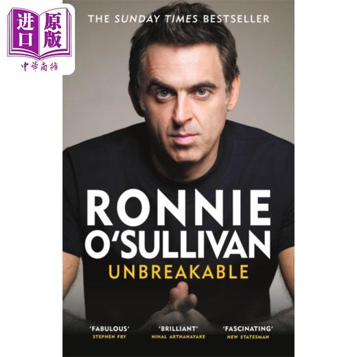 【中商原版】坚不可摧 牢不可破 罗尼 奥沙利文自传 新书 斯诺克运动员 Unbreakable 英文原版 Ronnie O Sullivan 火箭 商品图1