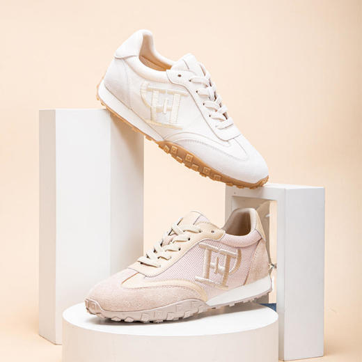 CHCH平衡鞋春夏新款休闲女鞋刺绣德训鞋平底系带阿甘鞋女 商品图2