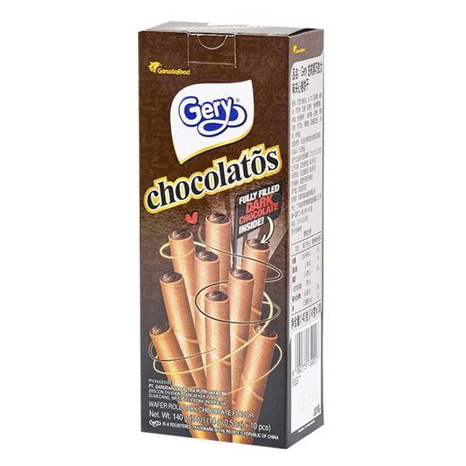 芝莉黑巧味夹心卷饼干140g 商品图0