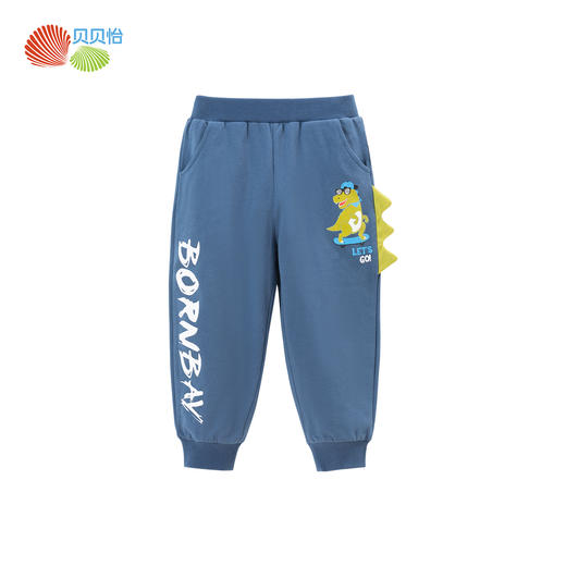 贝贝怡男童纯棉运动裤休闲卫裤2024秋季儿童裤子宽松中大童束脚裤ZB3DK018 商品图8