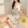 【小众不撞睡裙系列❗️纯欲冰丝吊带睡裙】夏季法式薄款带胸垫背心，小清新冰雪丝绸甜美睡衣家居服L 商品缩略图0