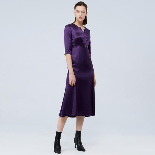 EITIE爱特爱秋季新款修身高贵优雅中长款连衣裙礼服7577203 商品图1